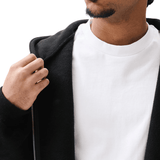 Boxy Zip - Up Hoodie Black - LIKELIHOOD