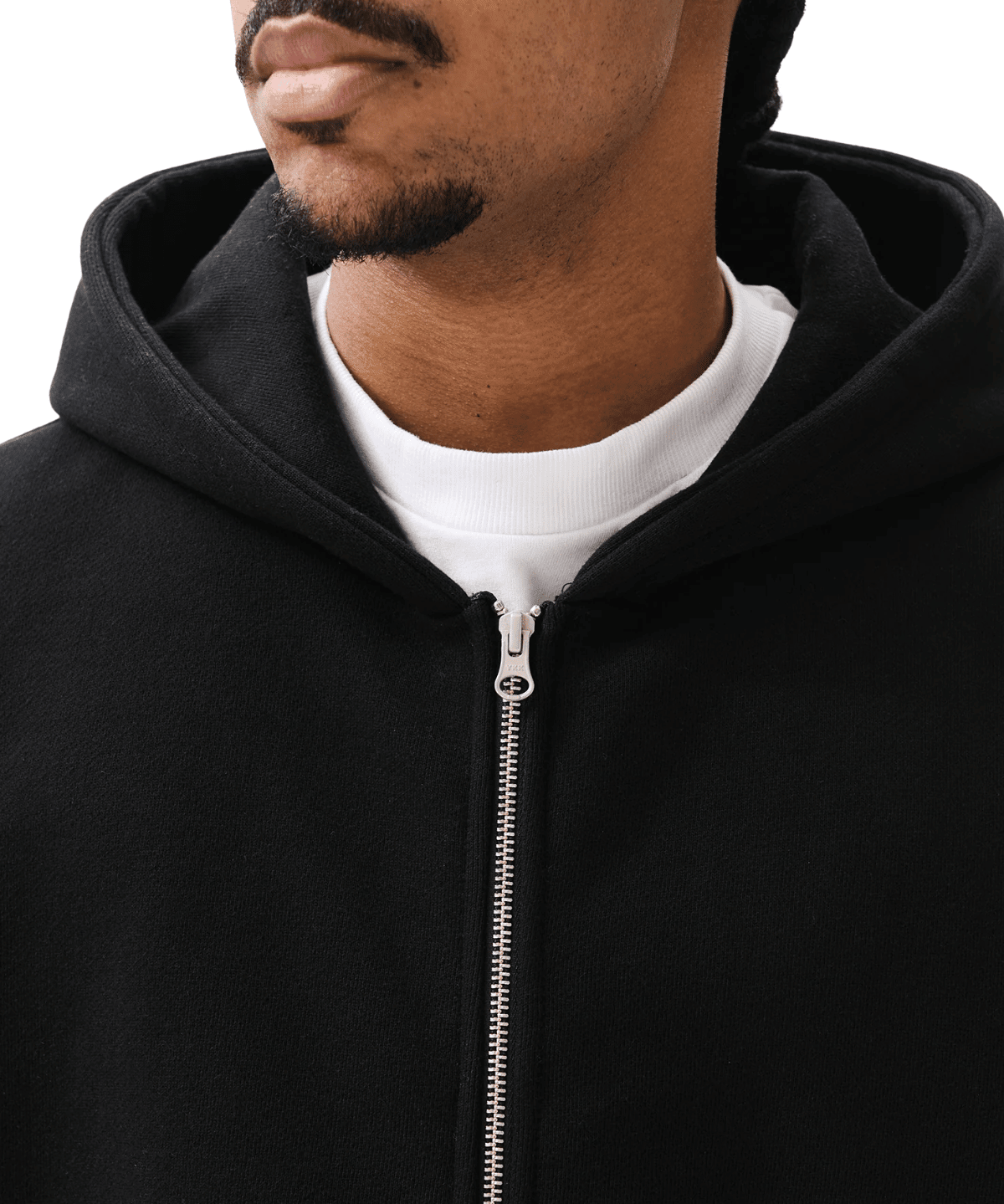 Boxy Zip - Up Hoodie Black - LIKELIHOOD