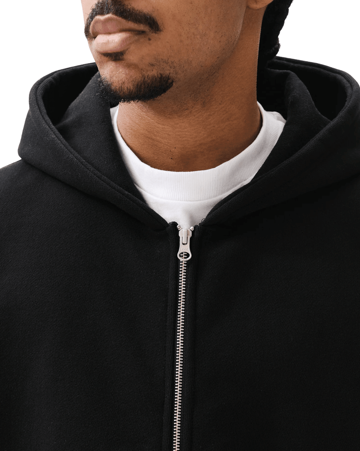 Boxy Zip - Up Hoodie Black - LIKELIHOOD