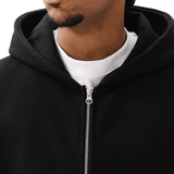 Boxy Zip - Up Hoodie Black - LIKELIHOOD