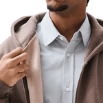 Boxy Zip - Up Hoodie Brown - LIKELIHOOD