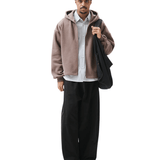 Boxy Zip - Up Hoodie Brown - LIKELIHOOD