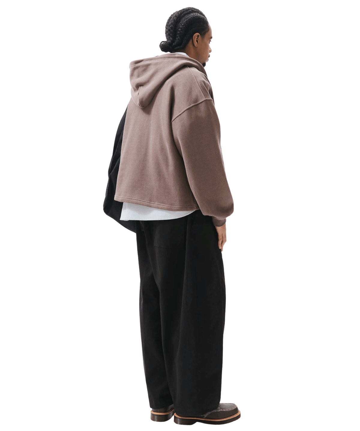 Boxy Zip - Up Hoodie Brown - LIKELIHOOD