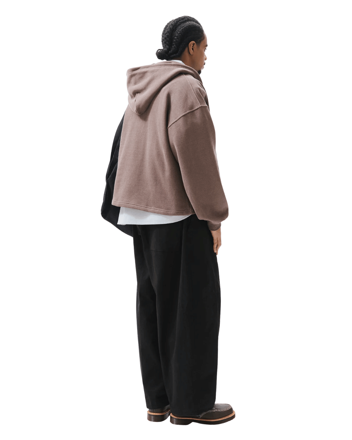 Boxy Zip - Up Hoodie Brown - LIKELIHOOD