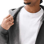 Boxy Zip - Up Hoodie Charcoal - LIKELIHOOD
