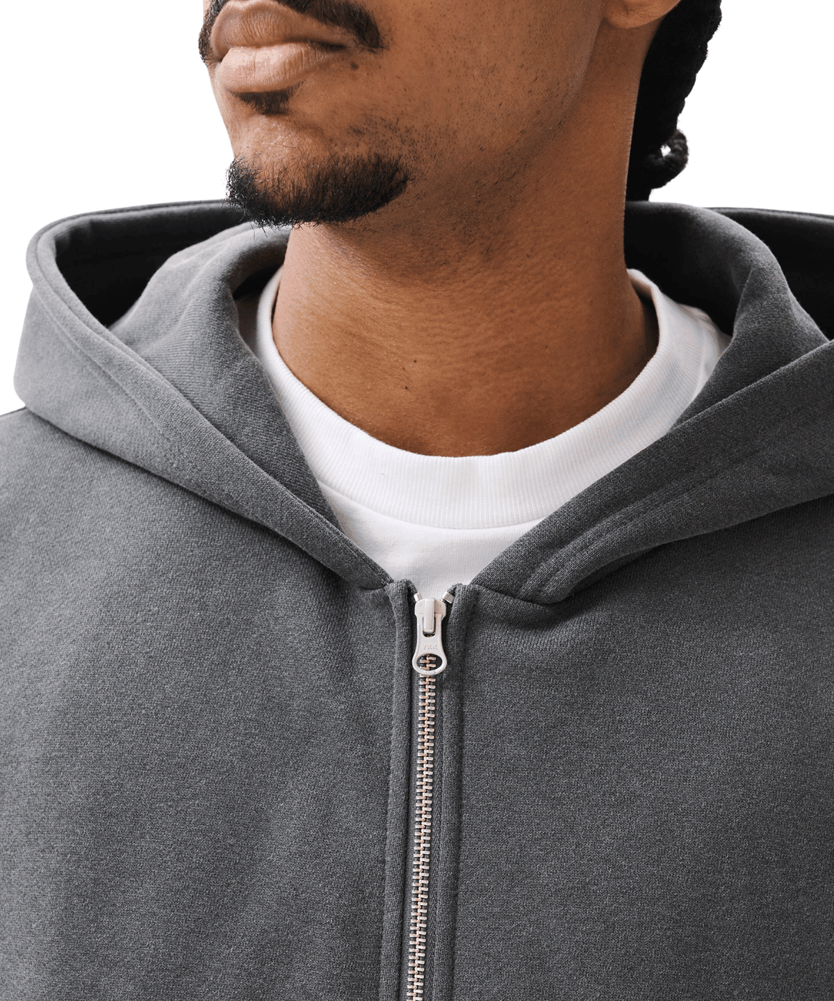 Boxy Zip - Up Hoodie Charcoal - LIKELIHOOD