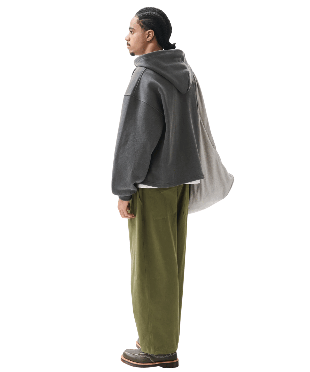 Boxy Zip - Up Hoodie Charcoal - LIKELIHOOD