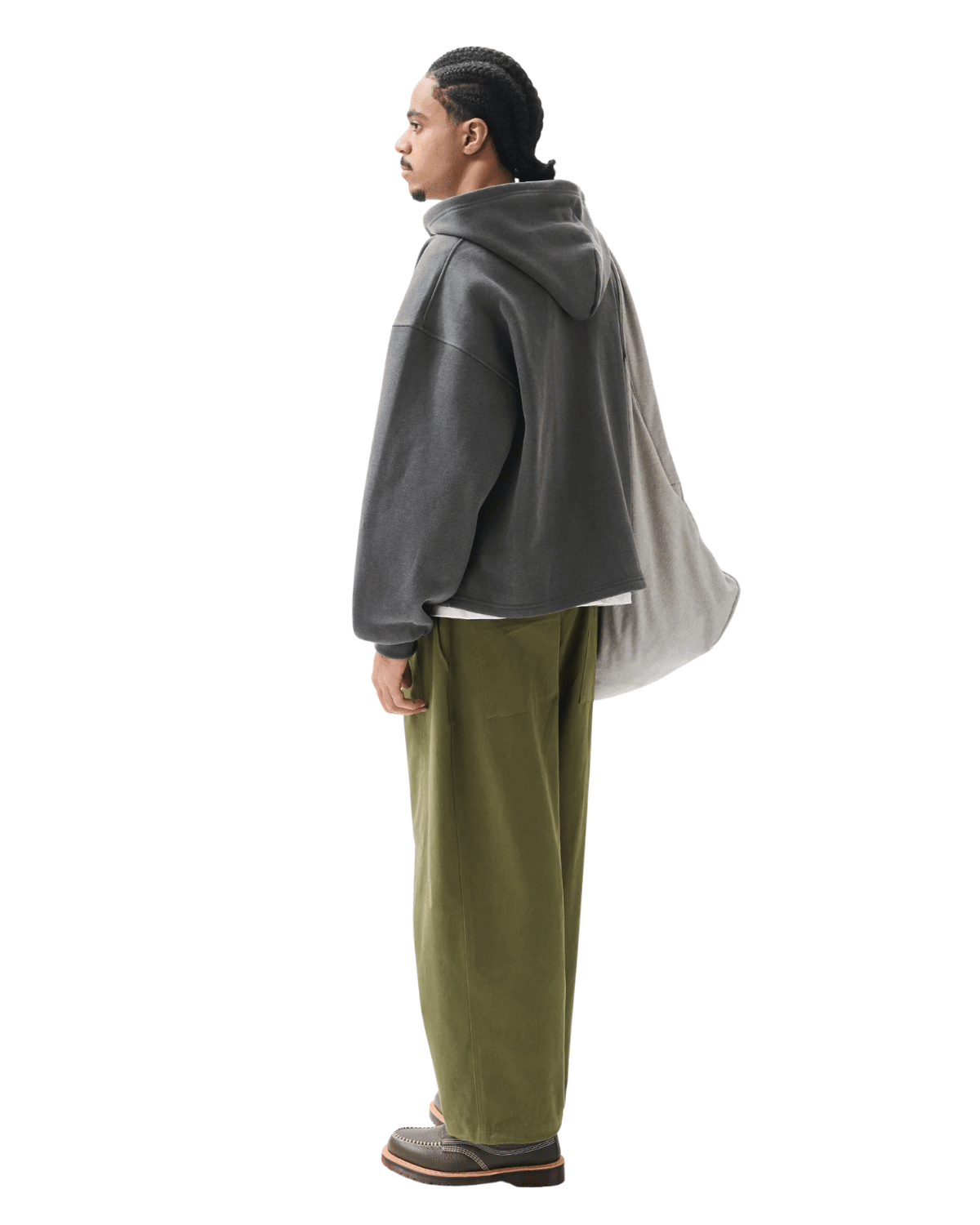 Boxy Zip - Up Hoodie Charcoal - LIKELIHOOD