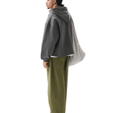 Boxy Zip - Up Hoodie Charcoal - LIKELIHOOD