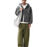 Boxy Zip - Up Hoodie Charcoal - LIKELIHOOD