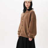 Mismatch Button Cardigan Brown