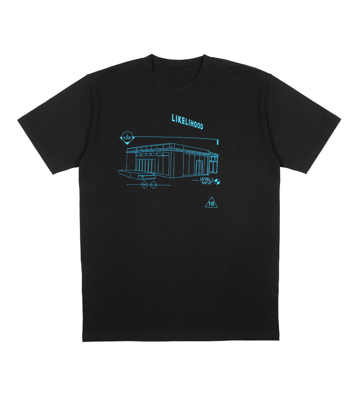 Builders Tee Black/Blue - LIKELIHOOD