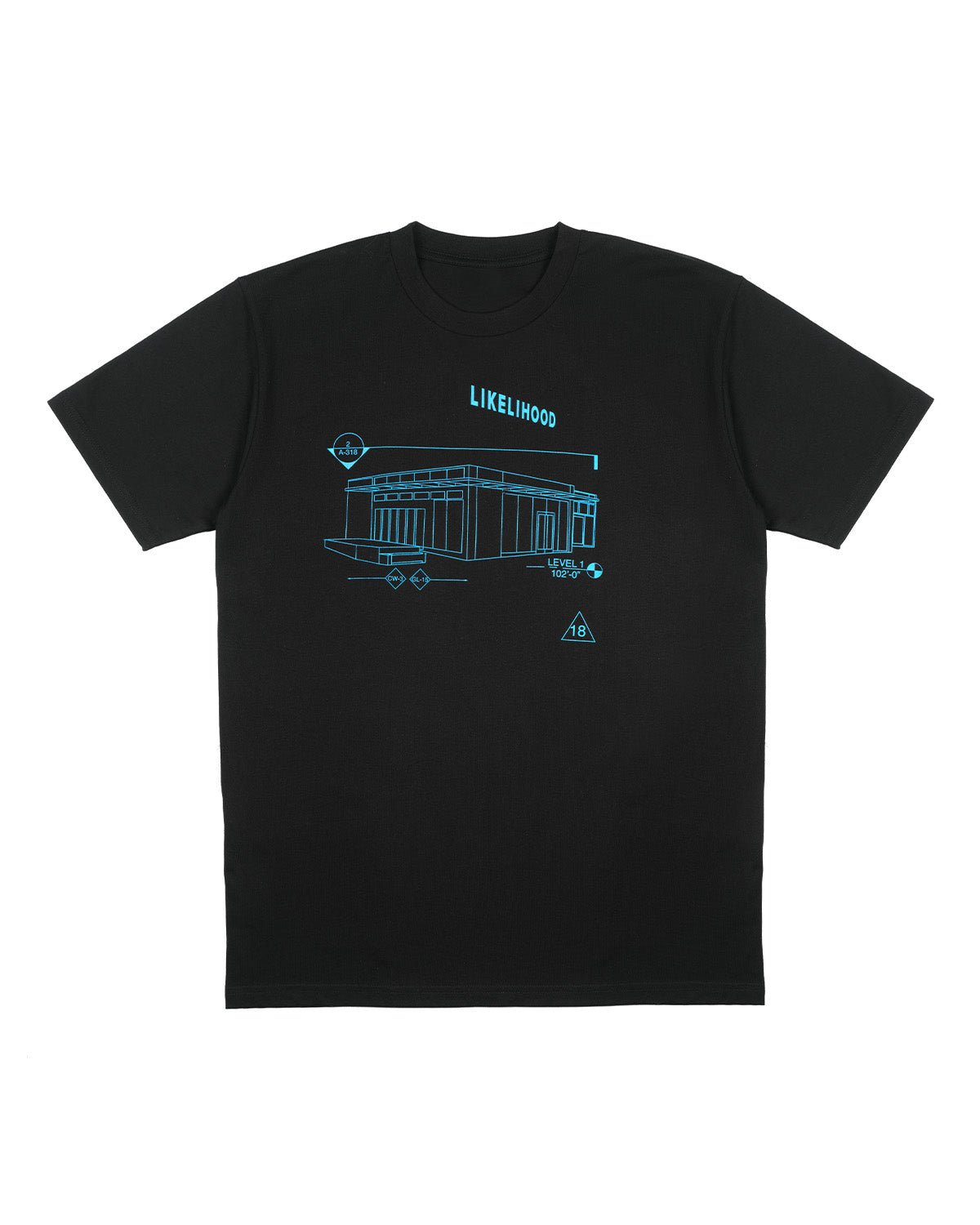 Builders Tee Black/Blue - LIKELIHOOD