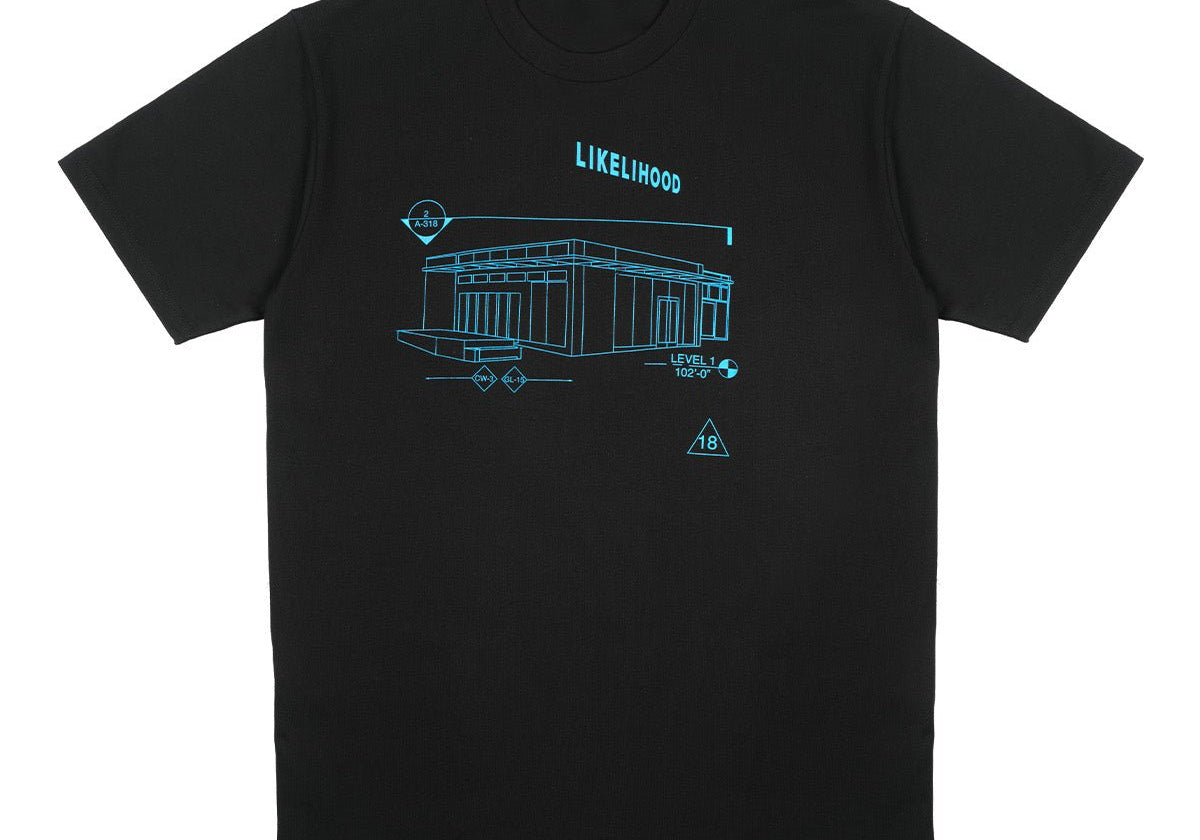 Builders Tee Black/Blue - LIKELIHOOD