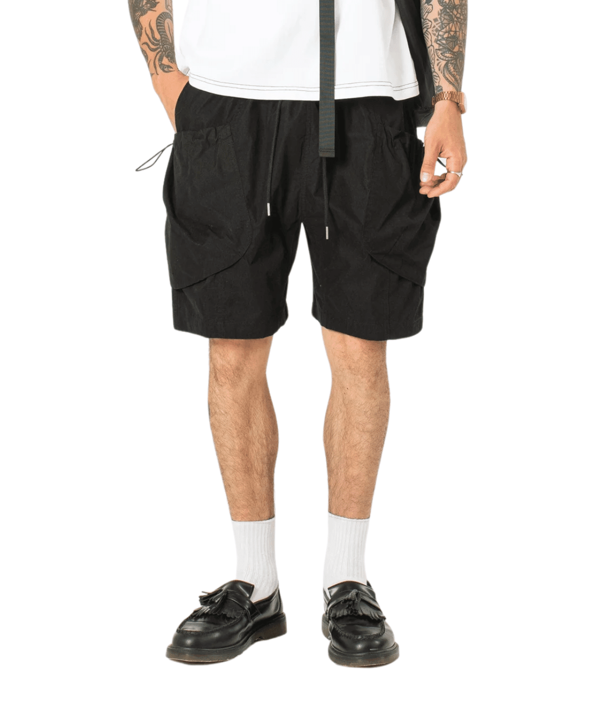 Bungee Cargo Shorts Black - LIKELIHOOD