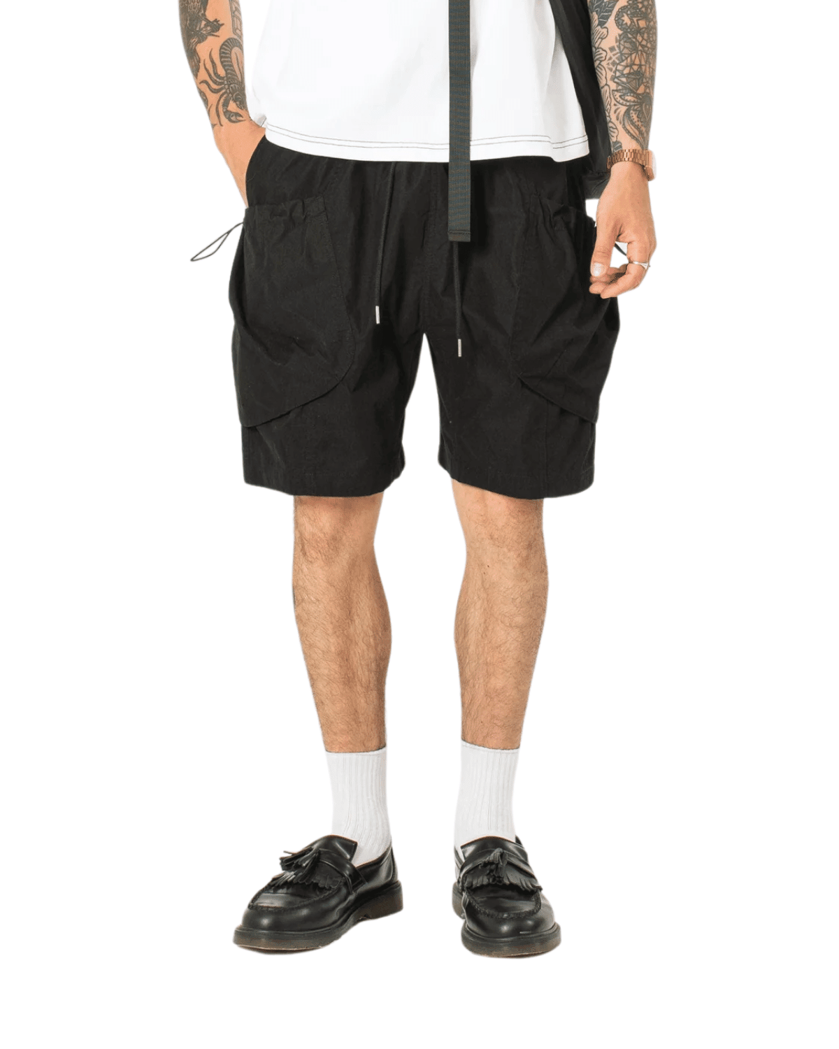 Bungee Cargo Shorts Black - LIKELIHOOD