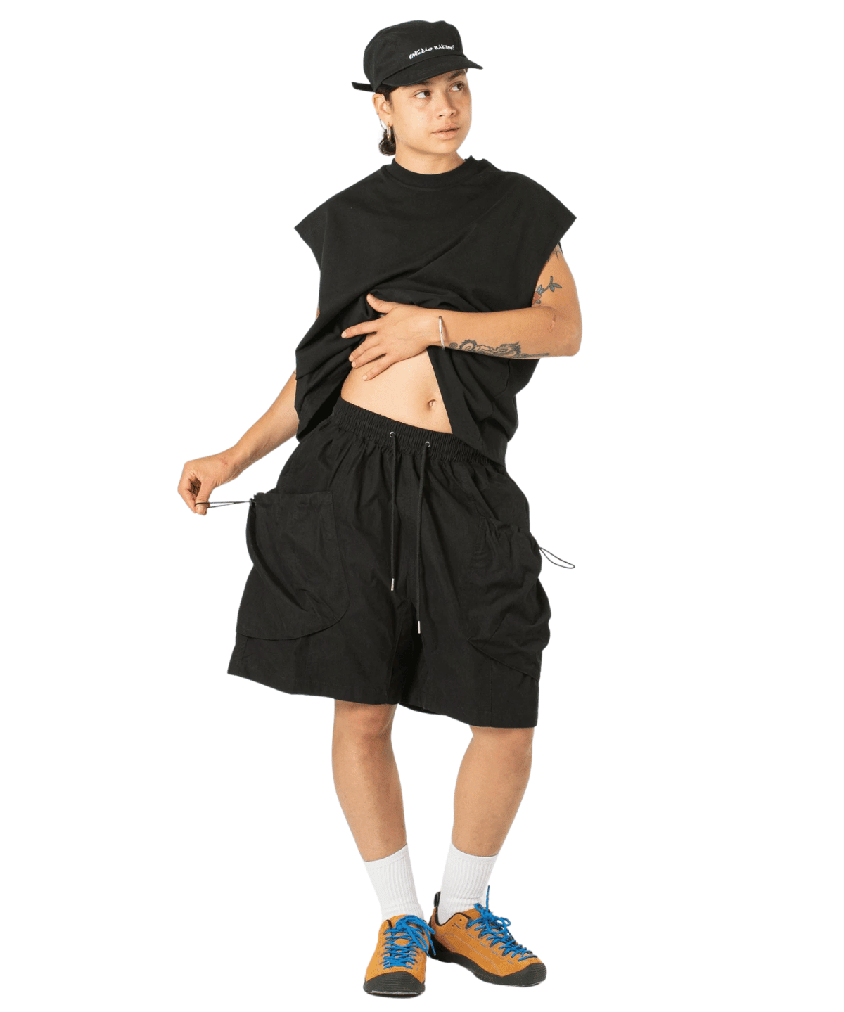 Bungee Cargo Shorts Black - LIKELIHOOD