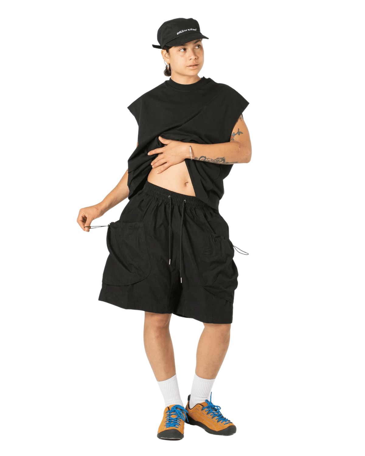 Bungee Cargo Shorts Black - LIKELIHOOD