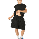 Bungee Cargo Shorts Black - LIKELIHOOD
