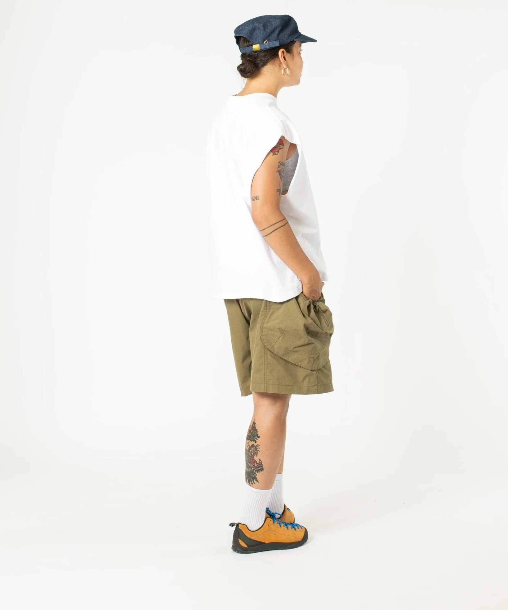 Bungee Cargo Shorts Khaki - LIKELIHOOD