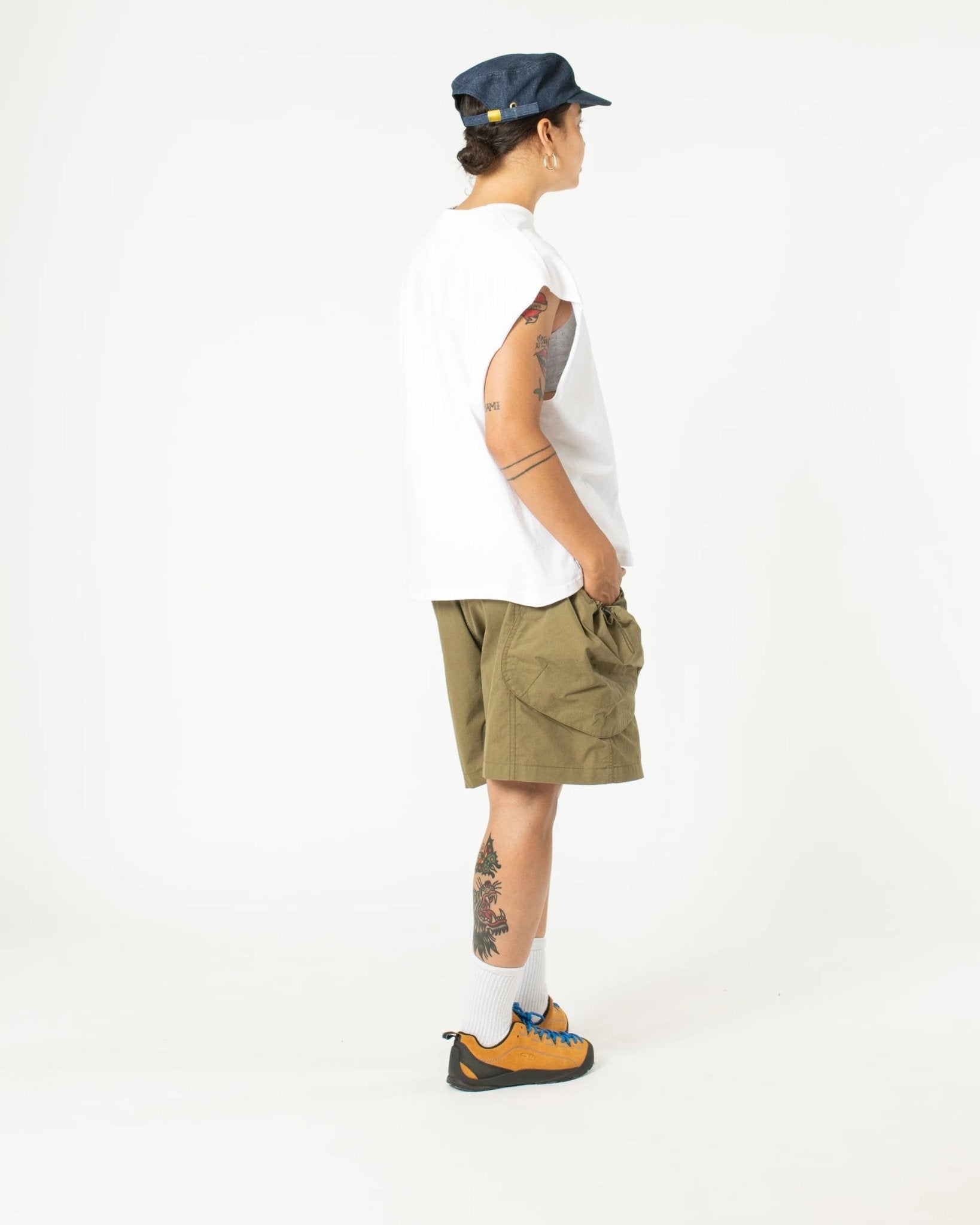 Bungee Cargo Shorts Khaki - LIKELIHOOD