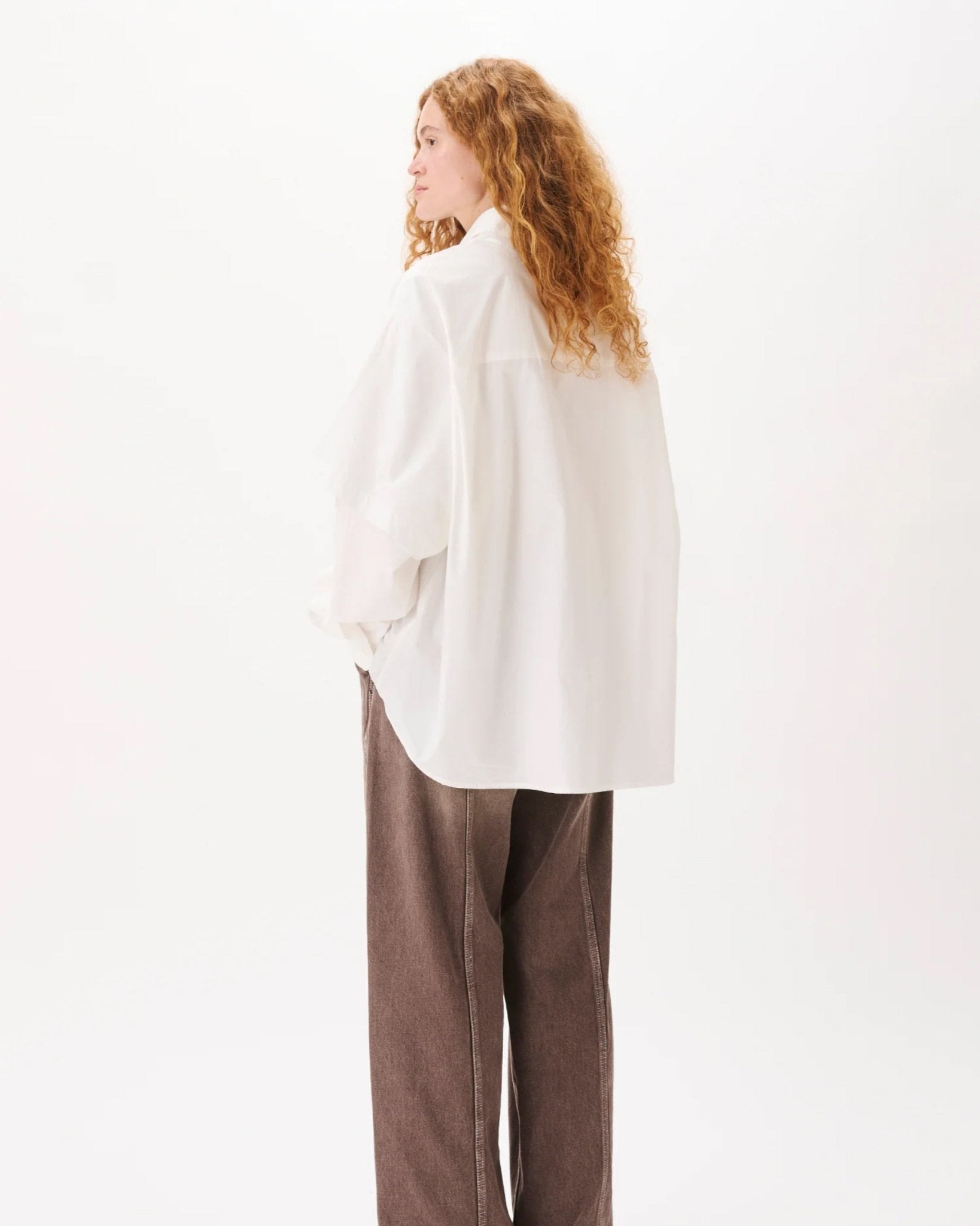 Button-up Layered Shirt White - LIKELIHOOD