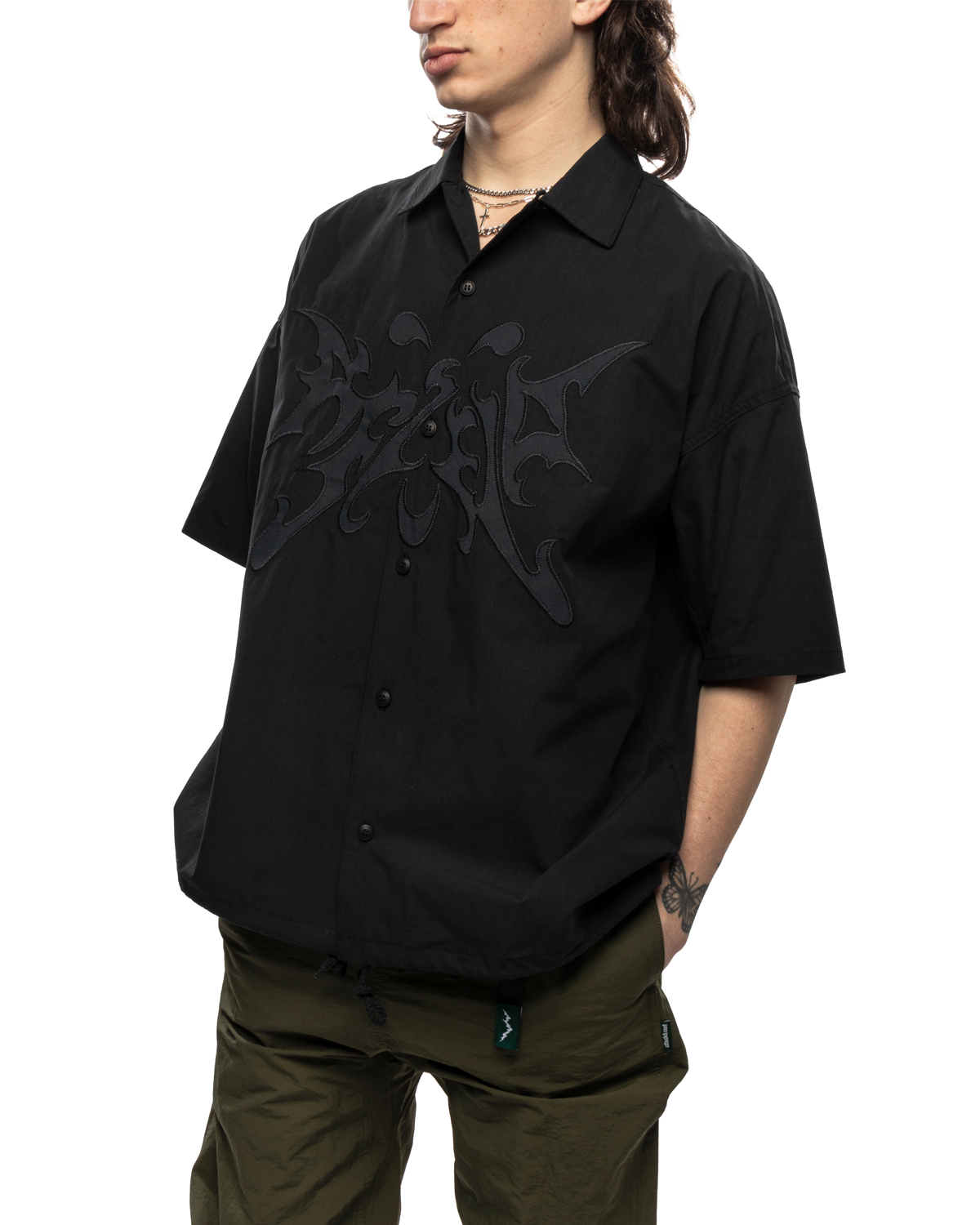 Flight Button Up Black