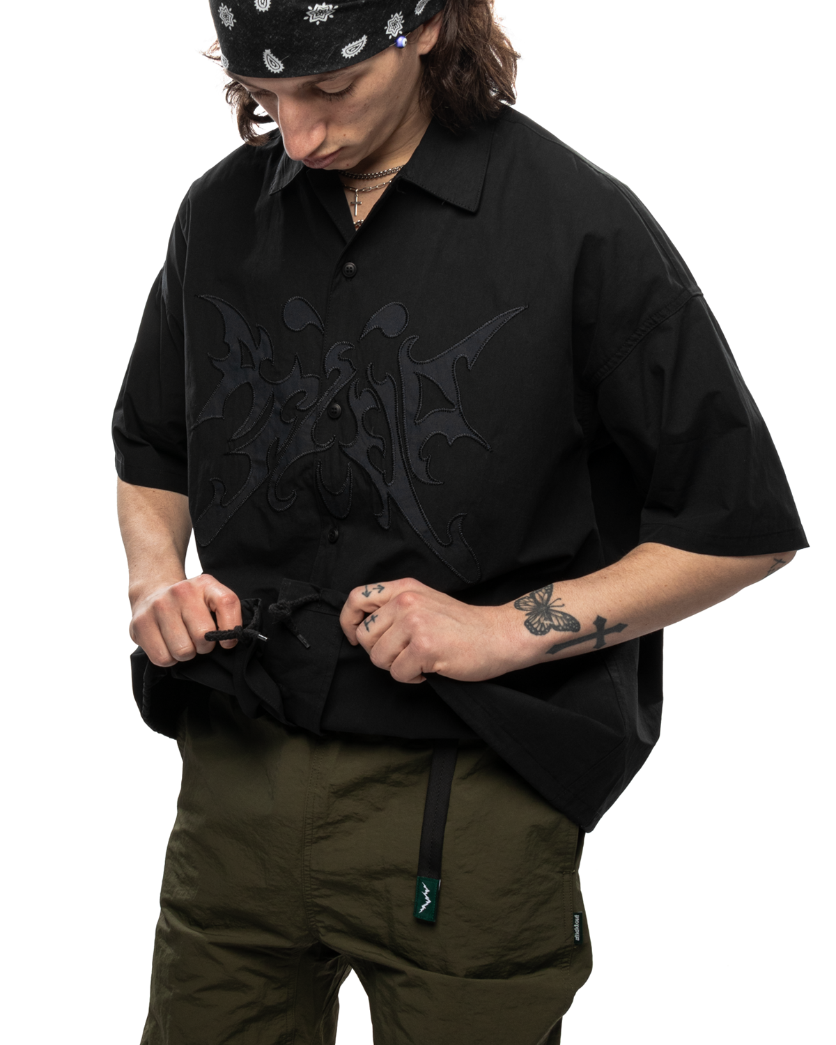 Flight Button Up Black