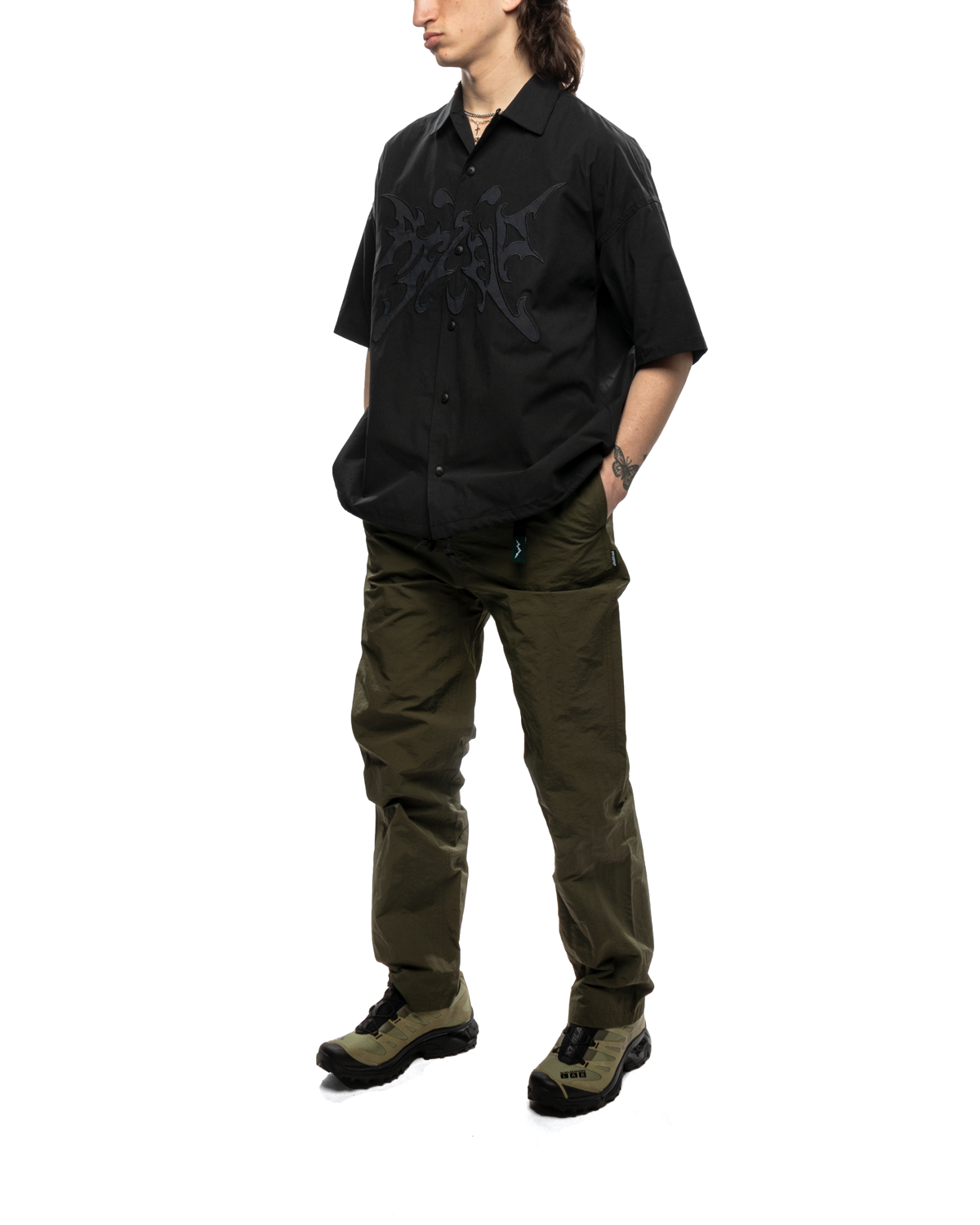 Flight Button Up Black
