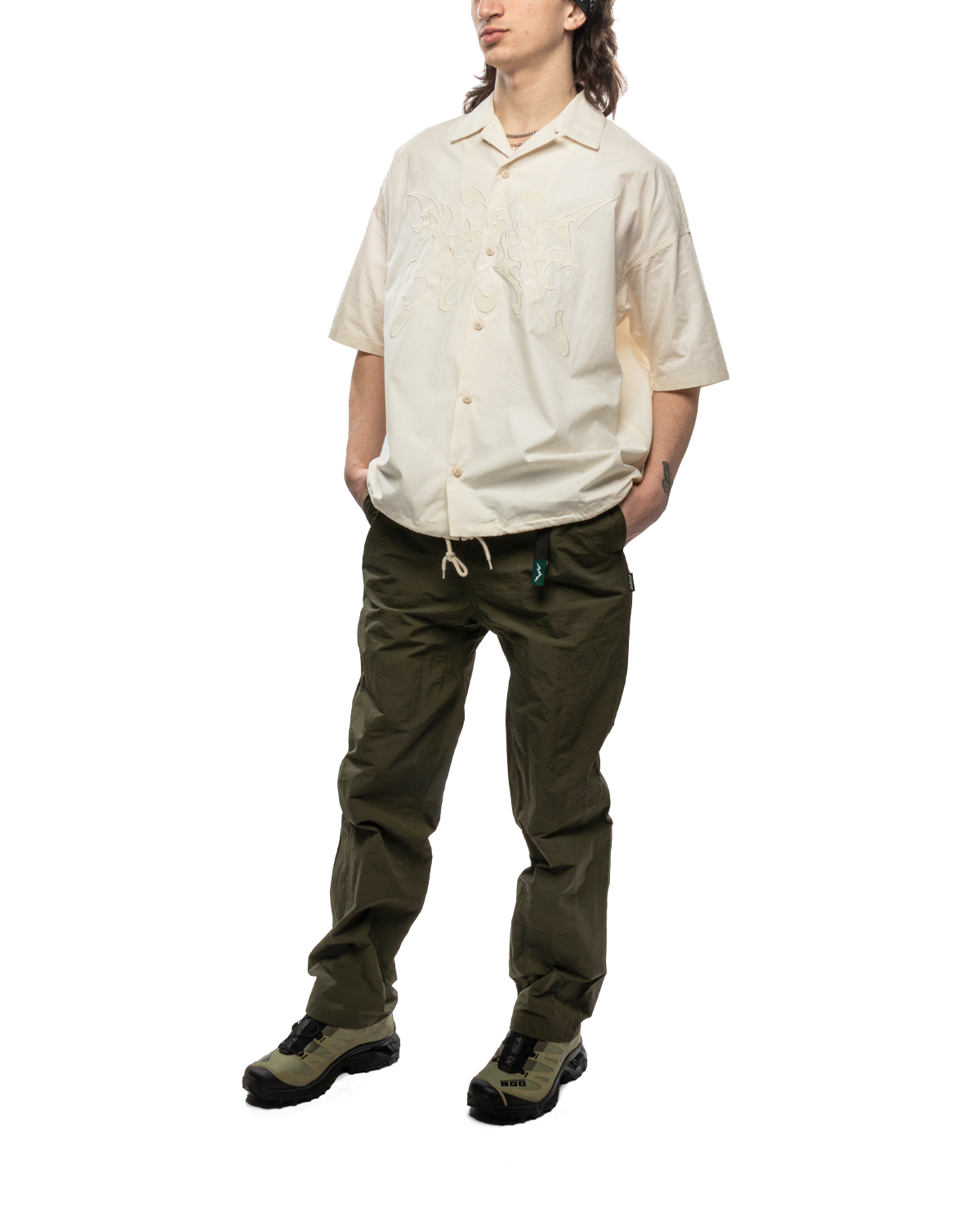 Flight Button Up Bone