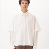 Button-up Layered Shirt White