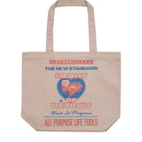 Canvas Graphic Tote Arcan Print Dusty H Brown - LIKELIHOOD