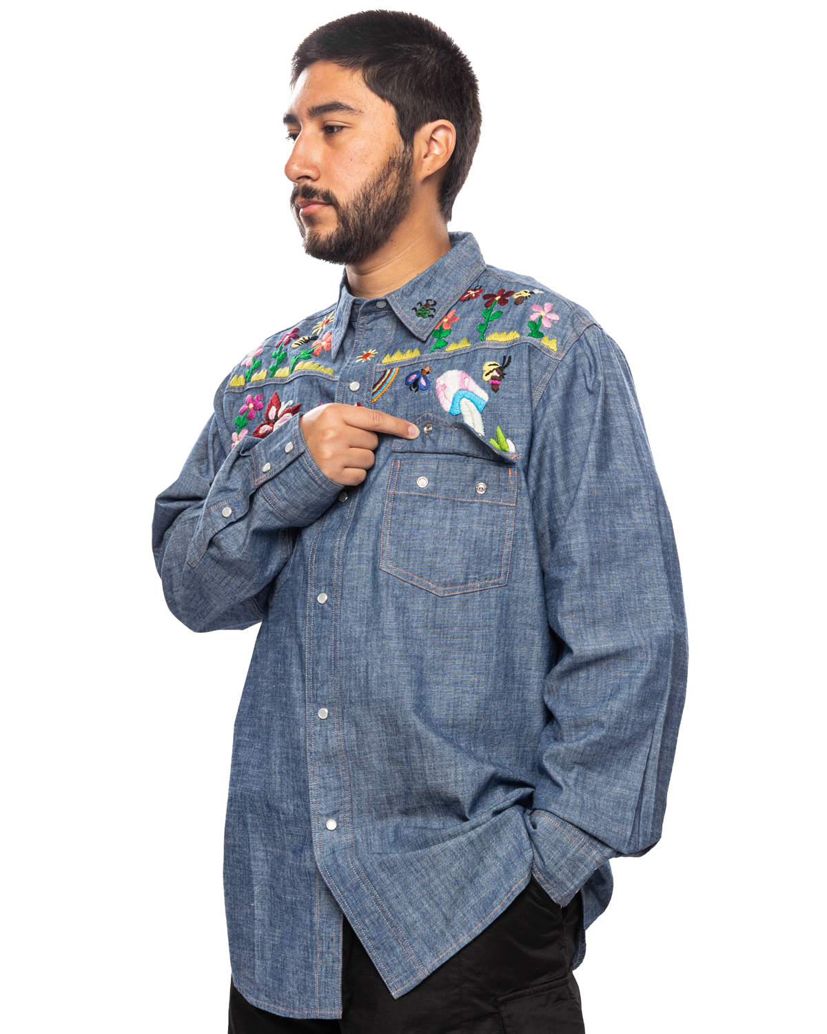 Western Shirt Cotton Chambray / India Blue