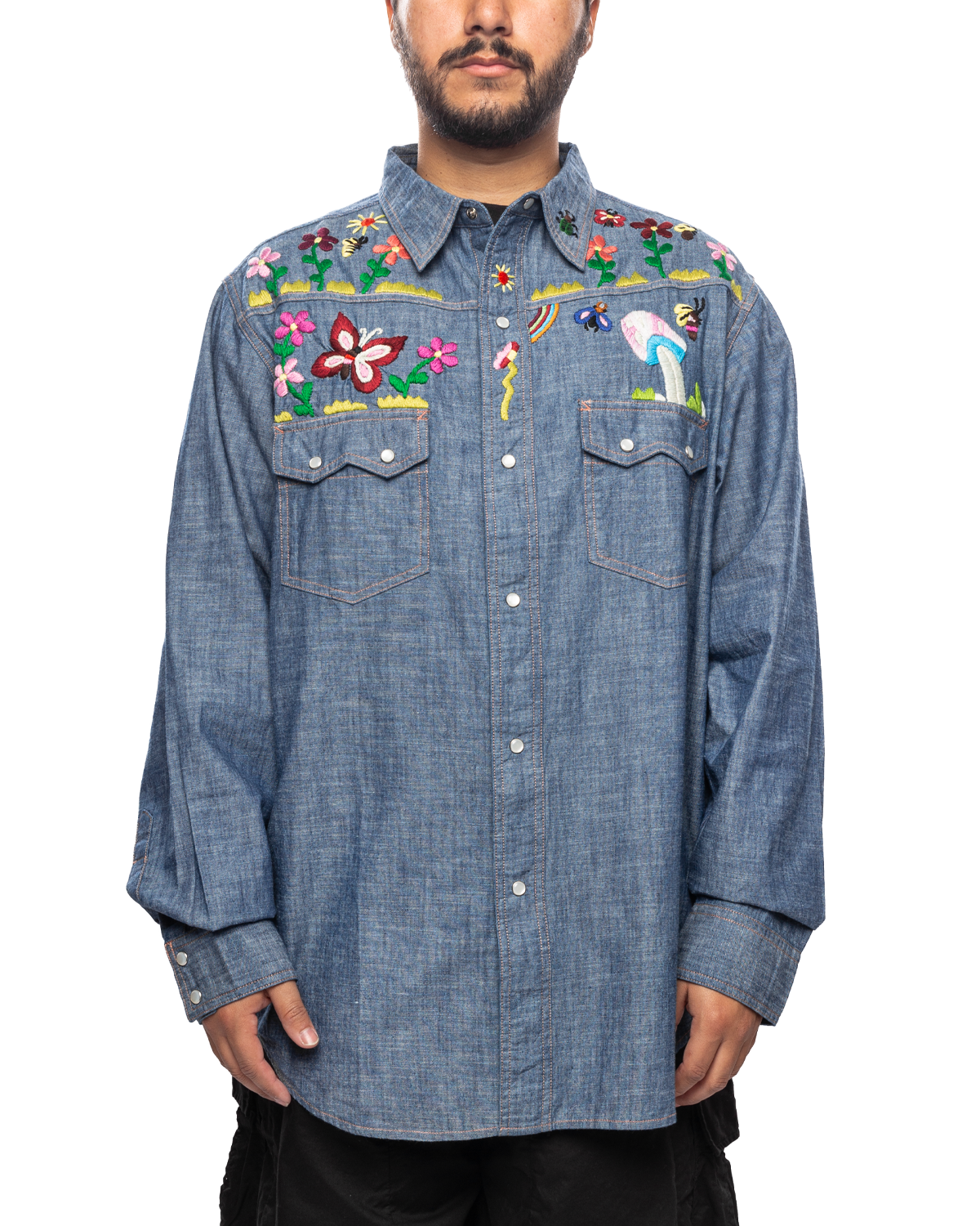 Western Shirt Cotton Chambray / India 'Blue'