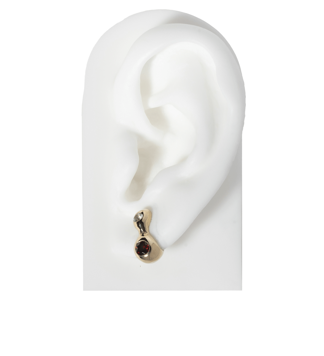 CHAMELLE Gem Stud Gold Plated Bronze/Topaz/Garnet - LIKELIHOOD