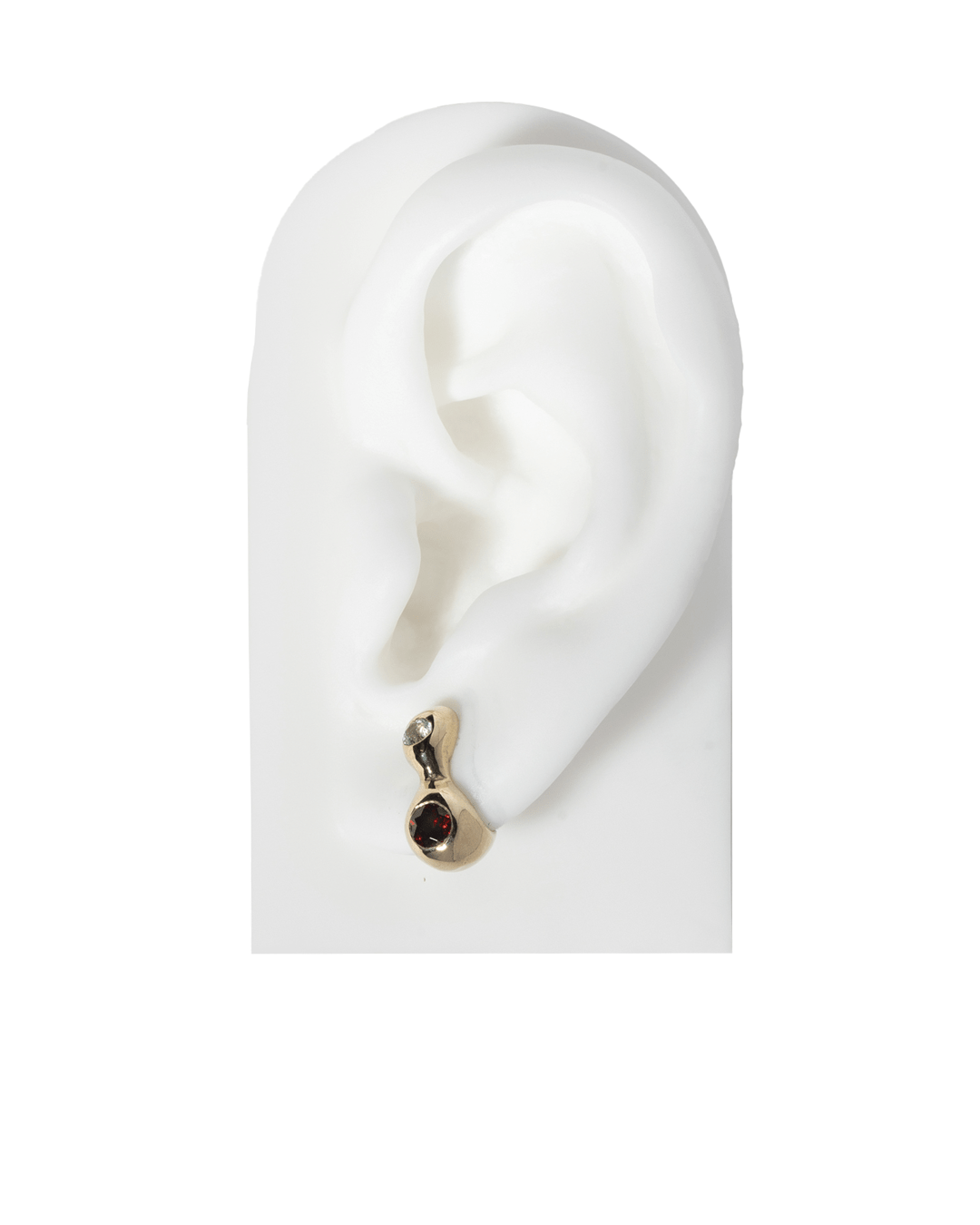 CHAMELLE Gem Stud Gold Plated Bronze/Topaz/Garnet - LIKELIHOOD