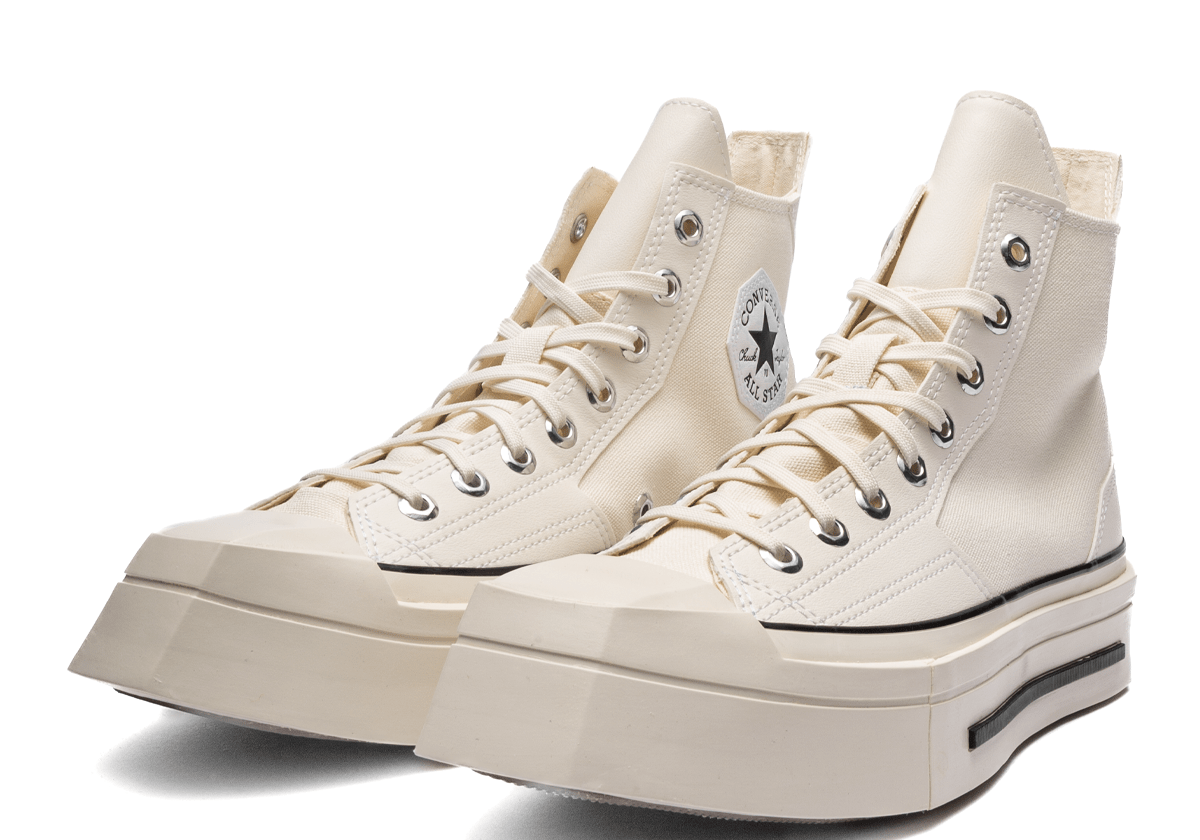 Chuck 70 De Luxe Squared Egret/Black/Egret - LIKELIHOOD