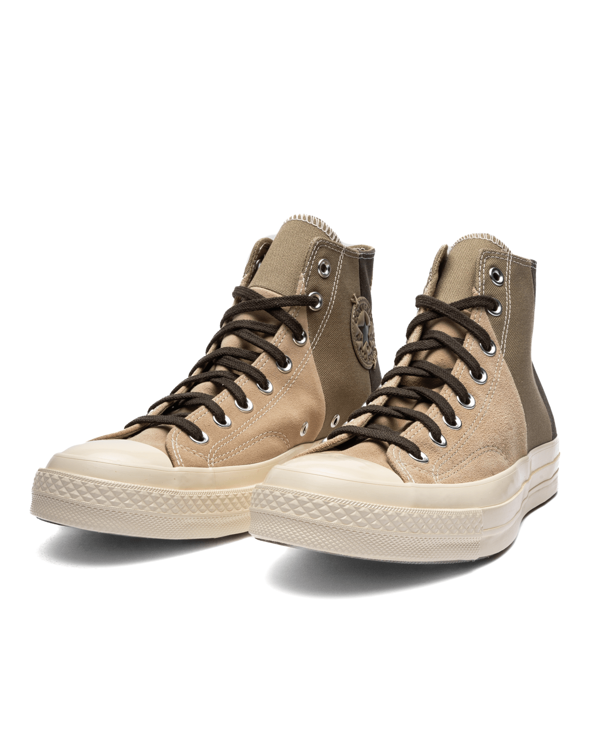 Chuck 70 High Patchwork Suede Nutty Granola/Mossy Sloth/Cave Green - LIKELIHOOD