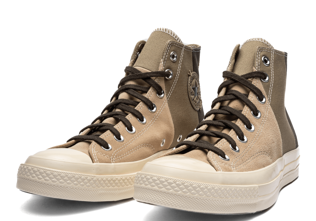 Chuck 70 High Patchwork Suede Nutty Granola/Mossy Sloth/Cave Green - LIKELIHOOD