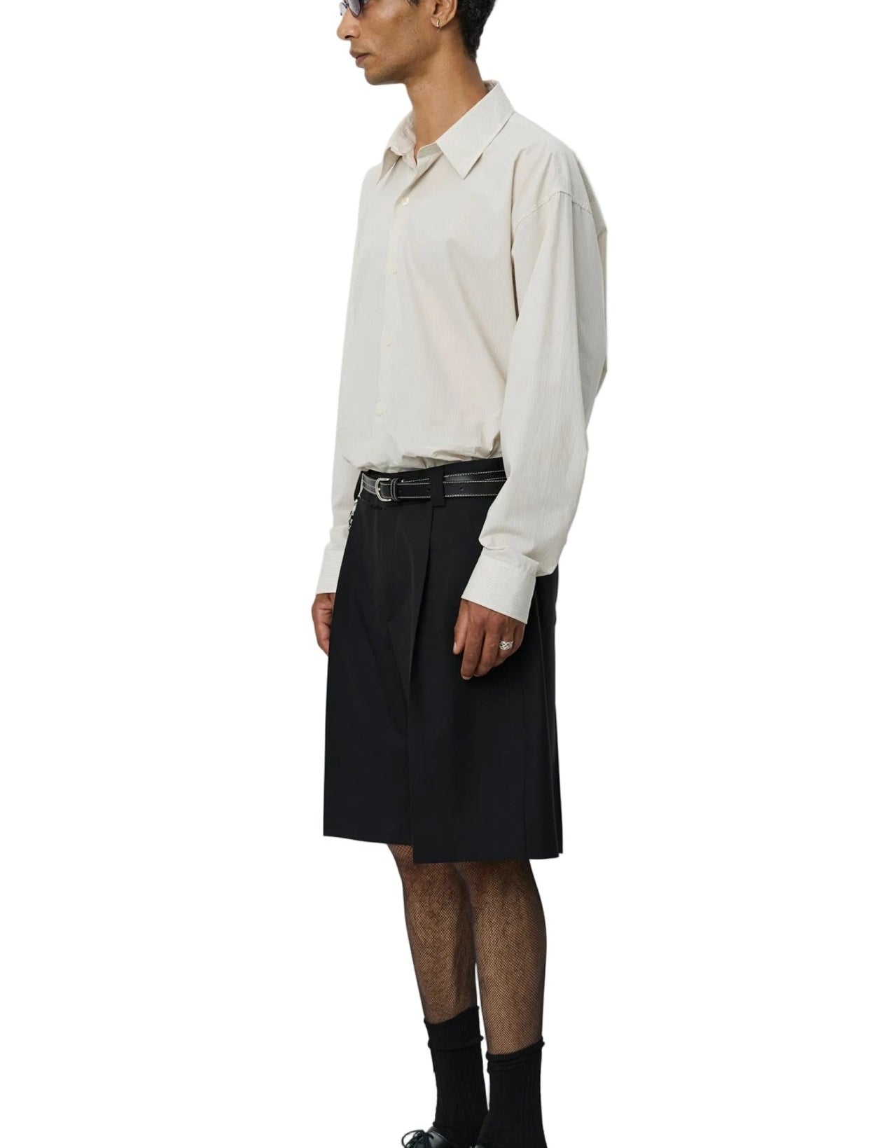 Classic Shorts Black Tropical Wool - LIKELIHOOD