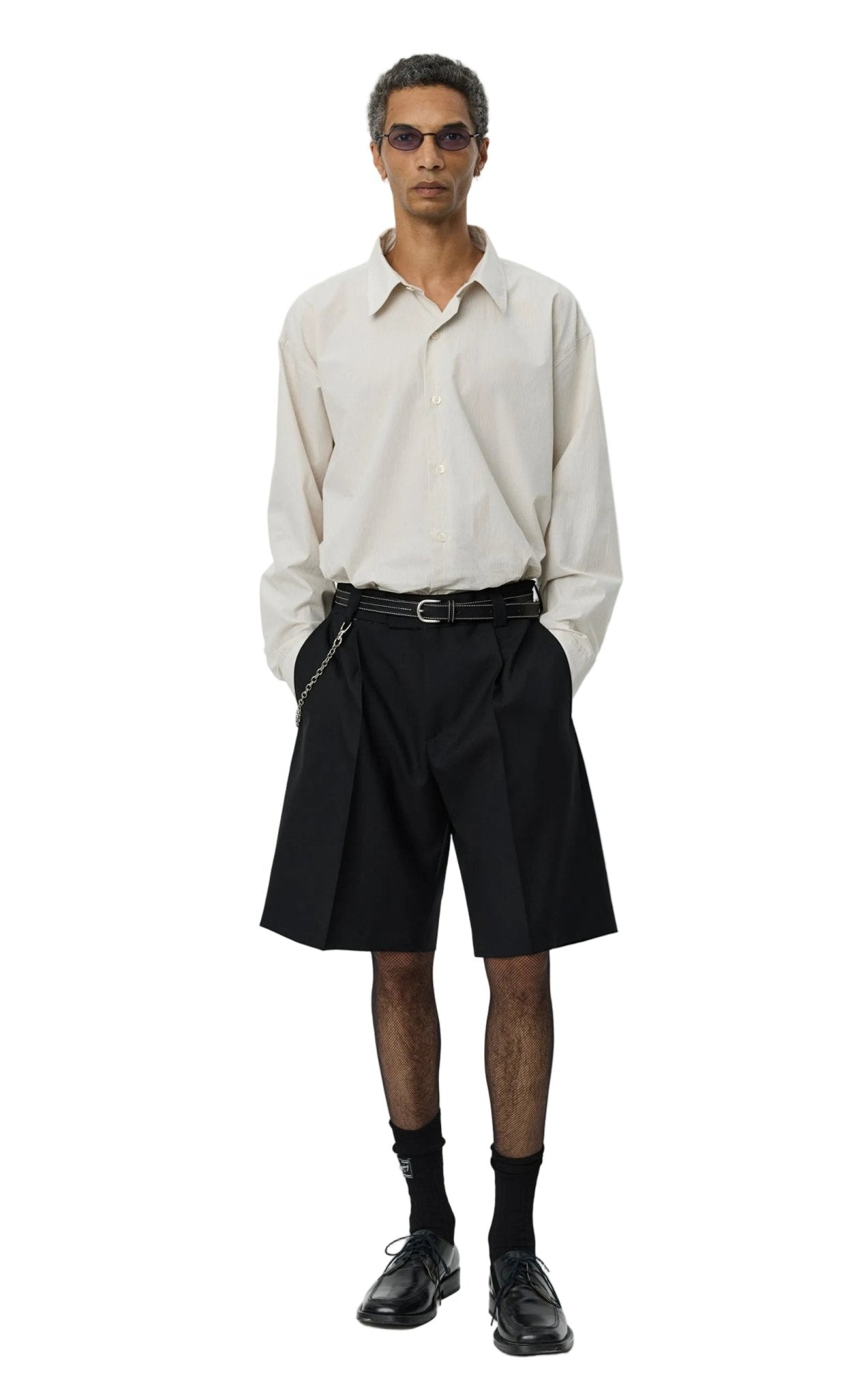 Classic Shorts Black Tropical Wool - LIKELIHOOD