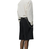Classic Shorts Black Tropical Wool - LIKELIHOOD