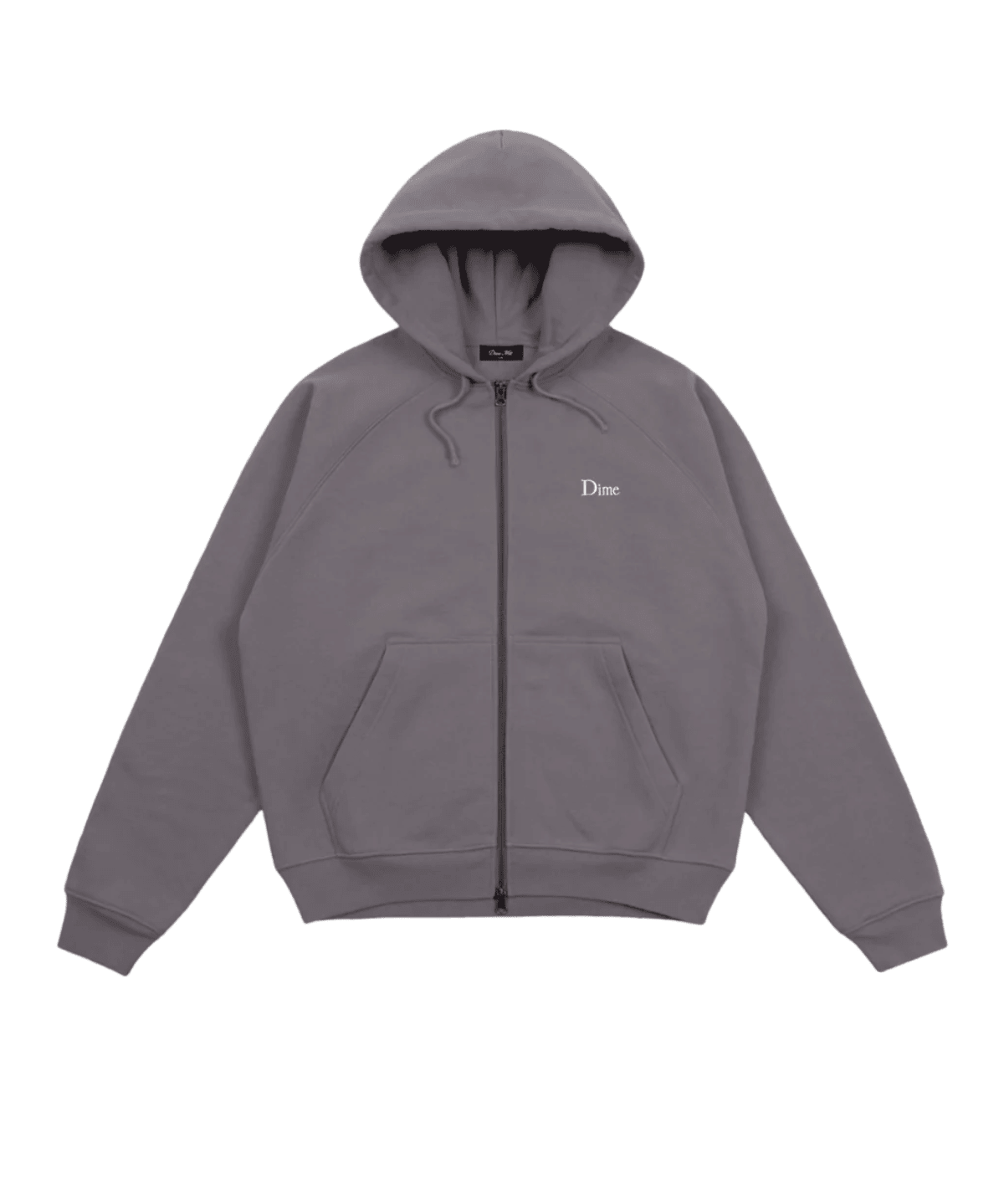 Classic Small Logo Zip Hoodie Charcoal Grape - LIKELIHOOD