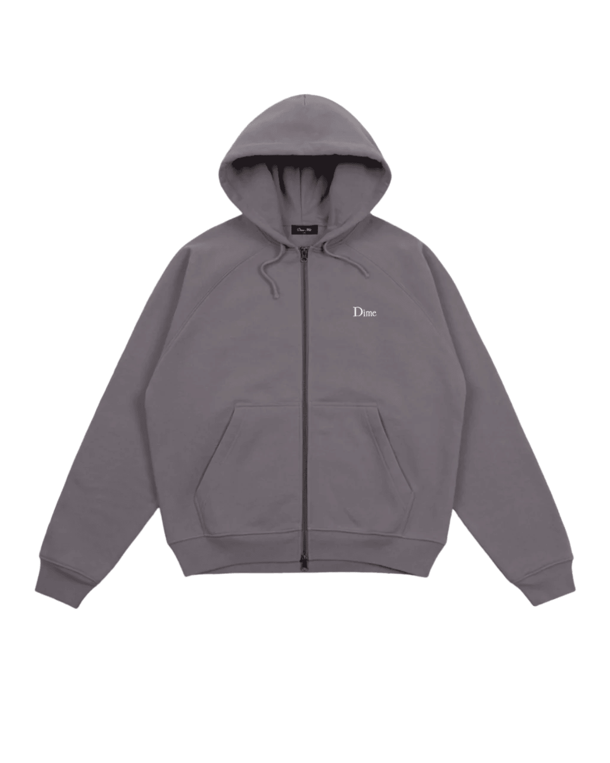 Classic Small Logo Zip Hoodie Charcoal Grape - LIKELIHOOD