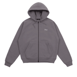 Classic Small Logo Zip Hoodie Charcoal Grape - LIKELIHOOD