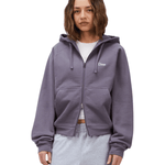 Classic Small Logo Zip Hoodie Charcoal Grape - LIKELIHOOD