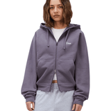 Classic Small Logo Zip Hoodie Charcoal Grape - LIKELIHOOD