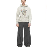 Clown Loose Hoodie Light Grey Melange - LIKELIHOOD