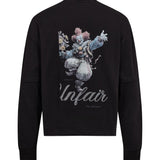 Clown Patchwork Long Sleeve Tee Black - LIKELIHOOD