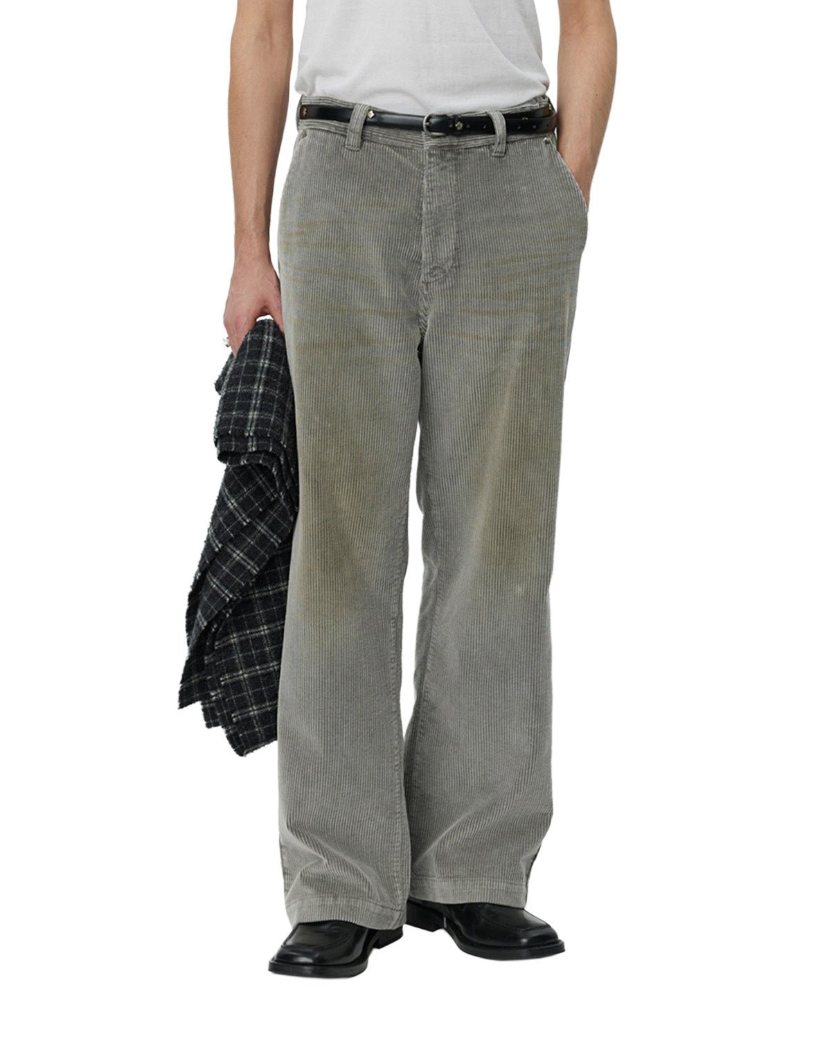 Cord Trousers Stained Grey - LIKELIHOOD
